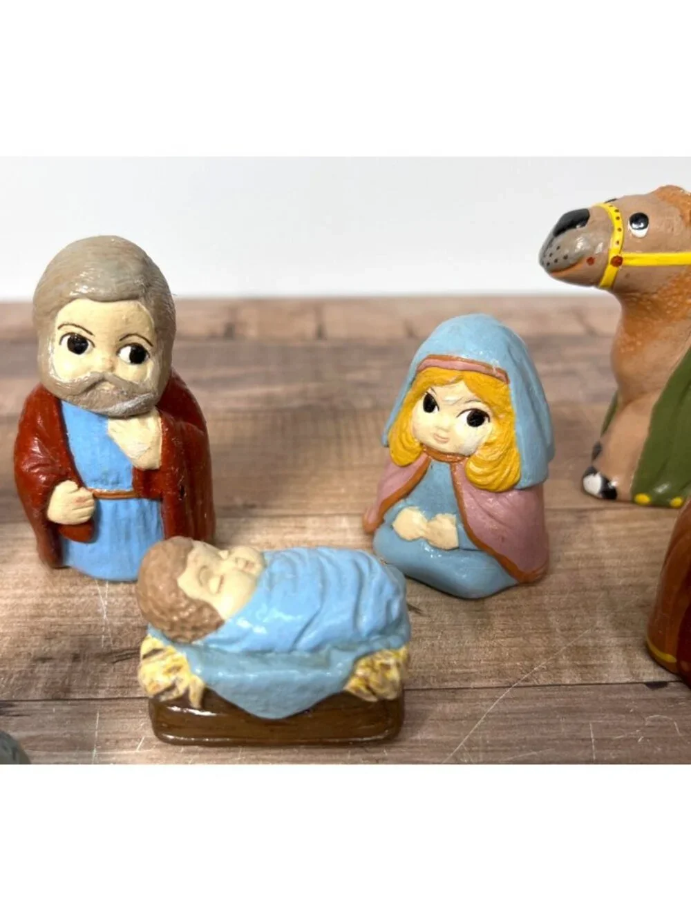 12-Piece Hand-Painted Pre-Cast Ceramic Nativity Set